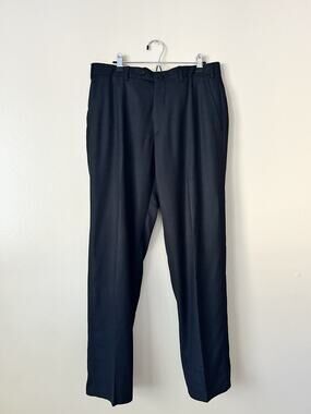 Giorgio Armani Eric Bergeson 100% Wool Dress Pants Black Sz EU 50 / US 34W